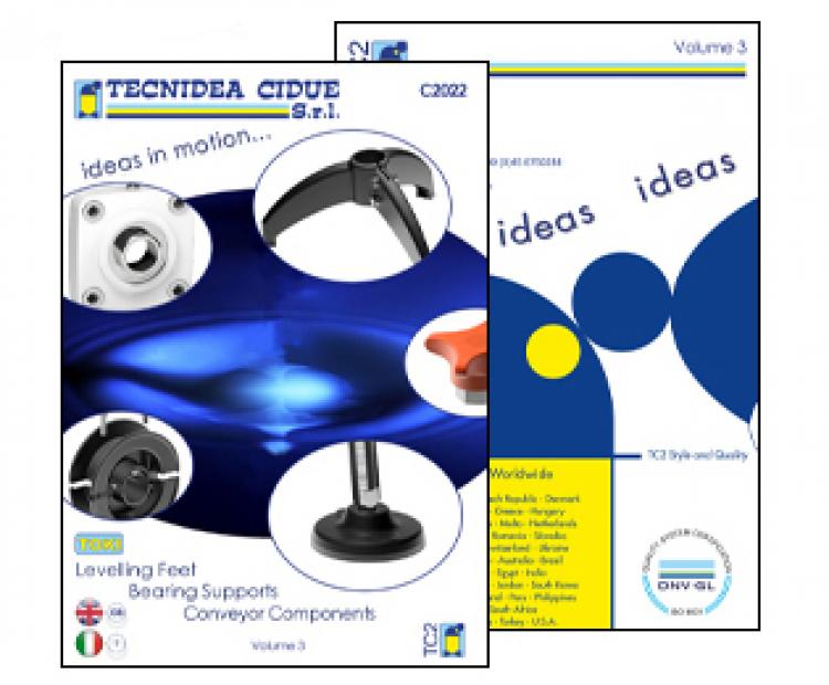 TECNIDEA CIDUE PRESENTS THE NEW VOLUME 3 TOKI (CONVEYOR COMPONENTS - LEVELLING FEET  - BEARING SUPPORTS)